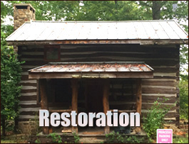Historic Log Cabin Restoration  Winfall, North Carolina